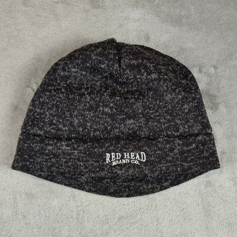 RedHead Brand Co grey fleece lined winter skull cap beanie mens OS